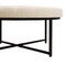 Flash Furniture Ashton 34 Round Cotton Linen Tufted Ottoman with Metal Frame, Beige Cotton Linen/Black Frame WX-TY-104-BGE-LN-BLK-GG - alternate 4